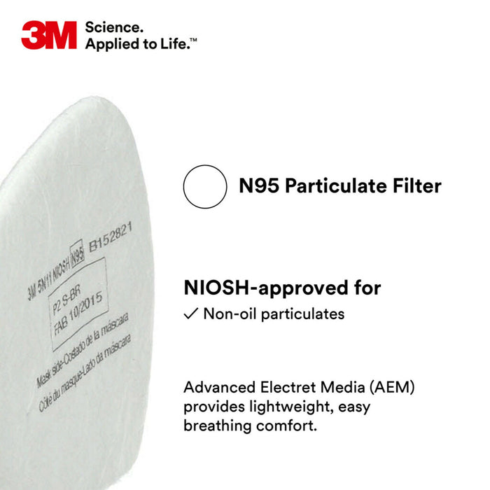 3M™ N95 Particulate Filter For 6001 Vapour Cartridge (10 Pack)