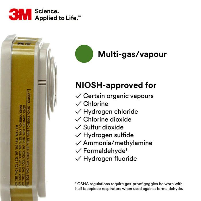 3M™ Pair Of Multi-Gas/Vapour Cartridges