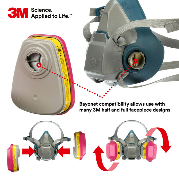 3M™ Pair Of Organic Vapour/Acid Gas Cartridges/Filters