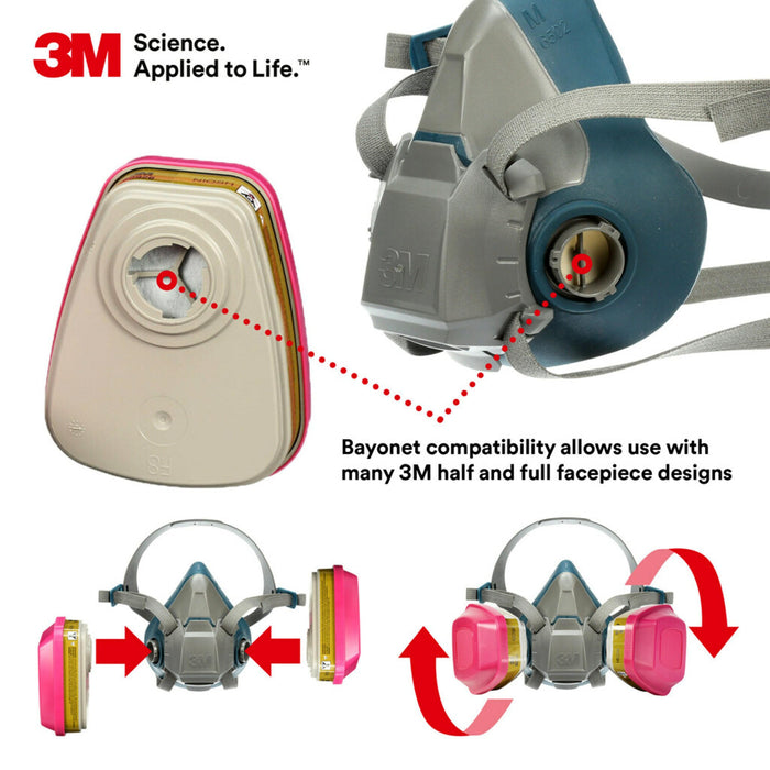 3M™ Pair Of Multi-Gas/Vapour Cartridge w/ P100 Filter