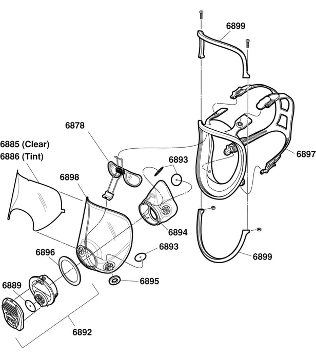 3M™ 6000 Series Full Facepiece Reusable Respirator