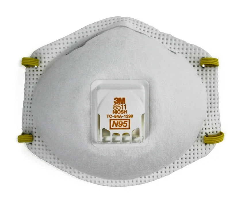 3M™ 10PK N95 Particulate Respirator Face Masks w/ Cool Flow Valve