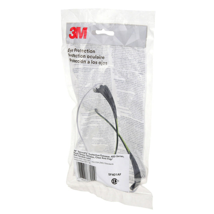 3M™ SecureFit™ Protective Safety Glasses w/ Clear Anit-Fog Lens