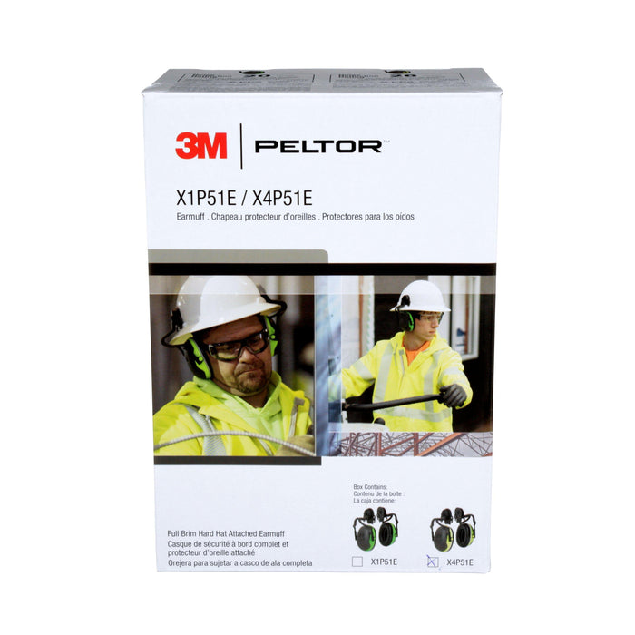 3M™ PELTOR™ X Series Full Brim Hard Had Attached Earmuffs