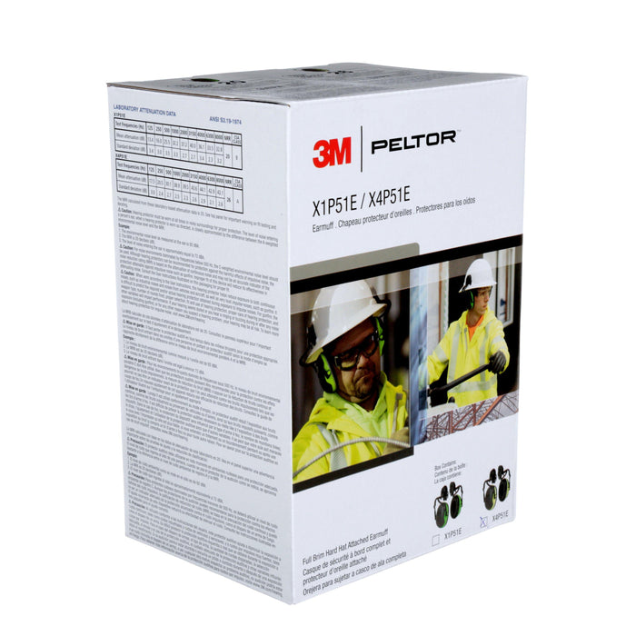 3M™ PELTOR™ X Series Full Brim Hard Had Attached Earmuffs