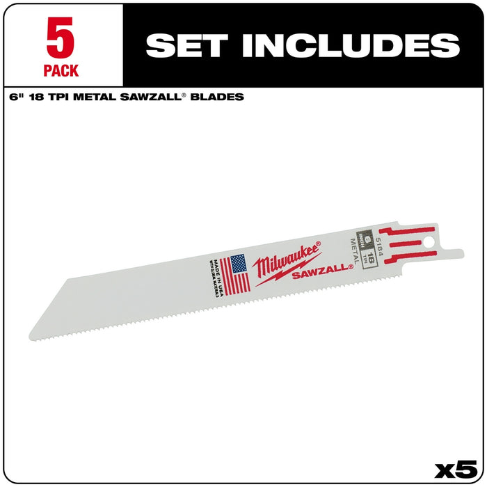 Milwaukee SAWZALL® Thin Kerf Metal Blades