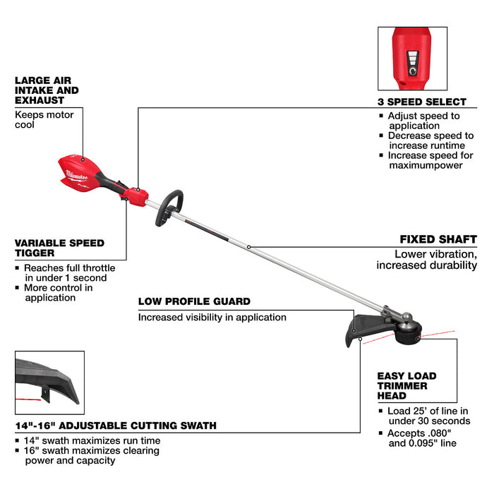 Milwaukee M18 FUEL™  16" String Trimmer - Tool Only