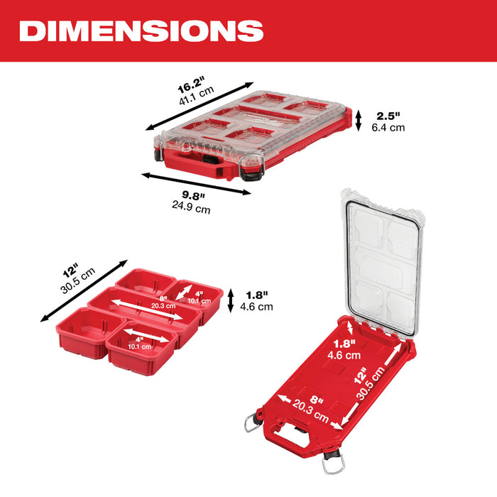 Milwaukee PACKOUT Compact Low-Profile Organizer