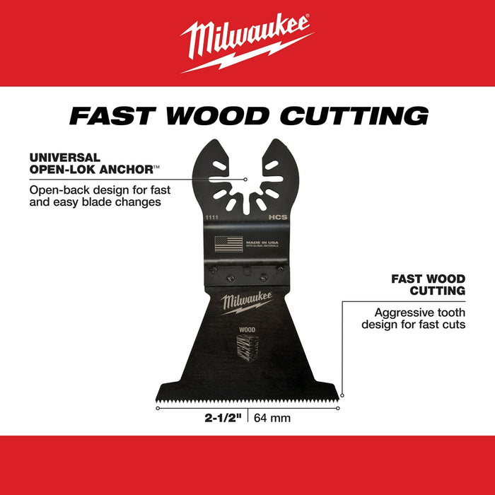 Milwaukee OPEN-LOK HCS Multi-Tool Wood Blades