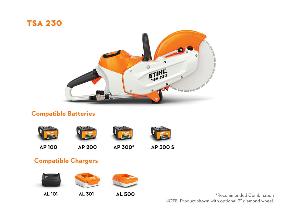 STIHL TSA 230 Cordless Battery Powered Cutquik® Cut-Off Saw Tool Only - 9"