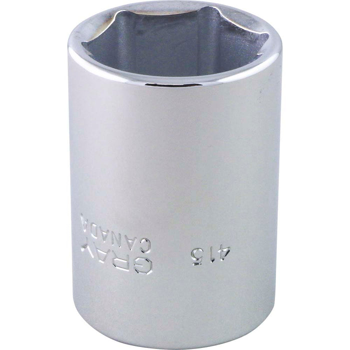 Gray Tools 1/2" Drive, 6 Point Standard Length Chrome SAE Sockets