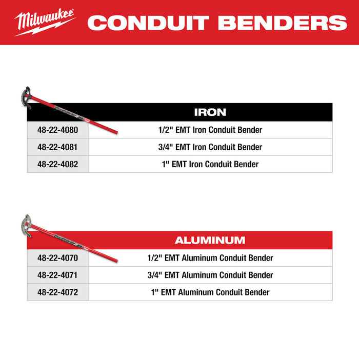 Milwaukee Aluminum EMT Conduit Bender