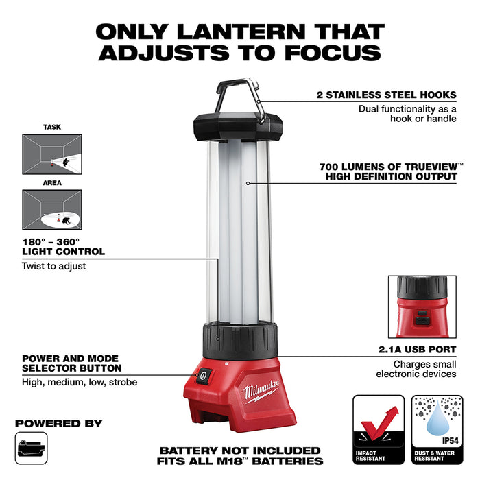 Milwaukee M18 Cordless LED Lantern/Flood Light  - Tool Only