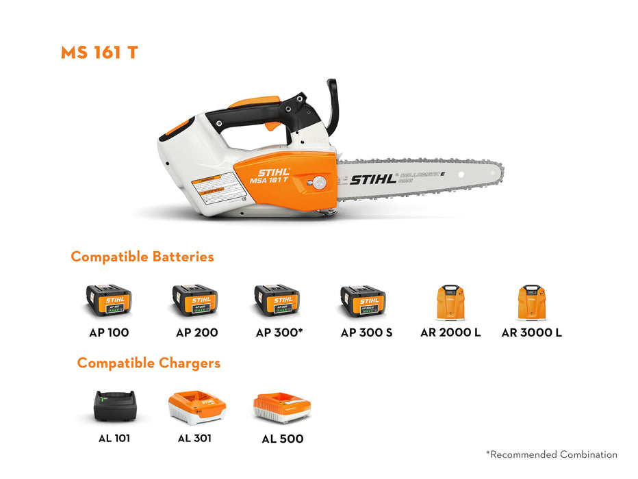 STIHL MSA 160 C-B 36V Top Handle Cordless Chainsaw Kit (AP System) - 12"