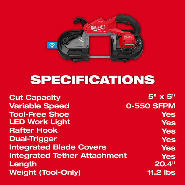 Milwaukee M18 FUEL™ Deep Cut Dual Trigger Band Saw w/ ONE-KEY™