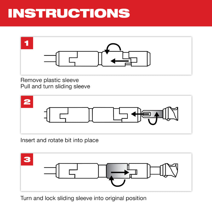 Milwaukee Max-Lok SDS-Max Extension