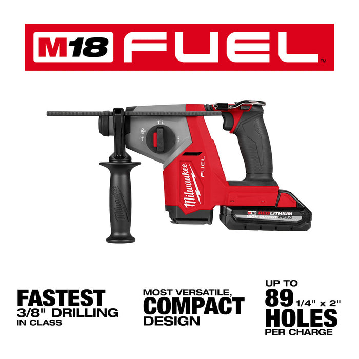 Milwaukee M18 FUEL 5/8" SDS+ Rotary Hammer w/ Dust Extractor Kit