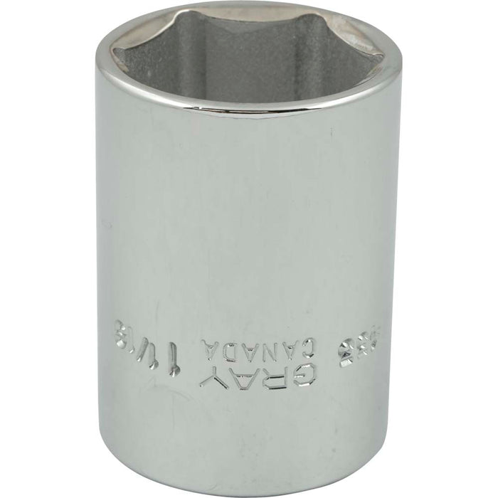 Gray Tools 1/2" Drive, 6 Point Standard Length Chrome SAE Sockets