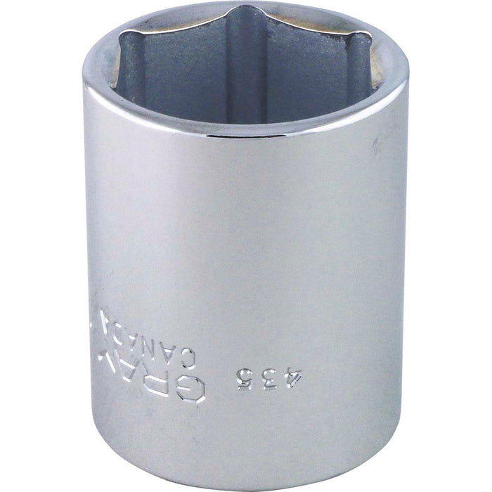 Gray Tools 1/2" Drive, 6 Point Standard Length Chrome SAE Sockets