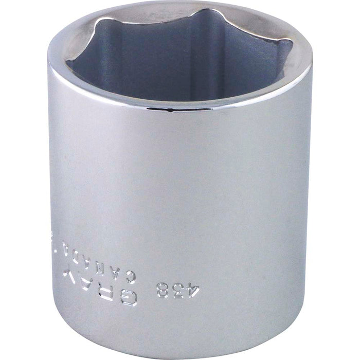 Gray Tools 1/2" Drive, 6 Point Standard Length Chrome SAE Sockets