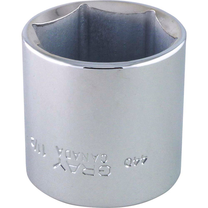 Gray Tools 1/2" Drive, 6 Point Standard Length Chrome SAE Sockets