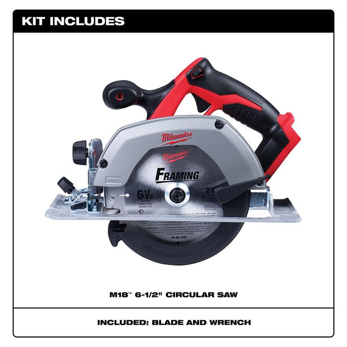 Milwaukee M18 Cordless 6-1/2" Circular Saw  - Tool Only