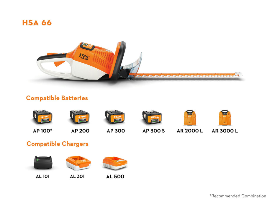 STIHL HSA 66 20" Cordless Hedge Trimmer (AP System) - Tool Only