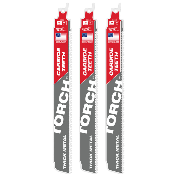 Milwaukee 8 TPI TORCH w/ Carbide Teeth SAWZALL Blade