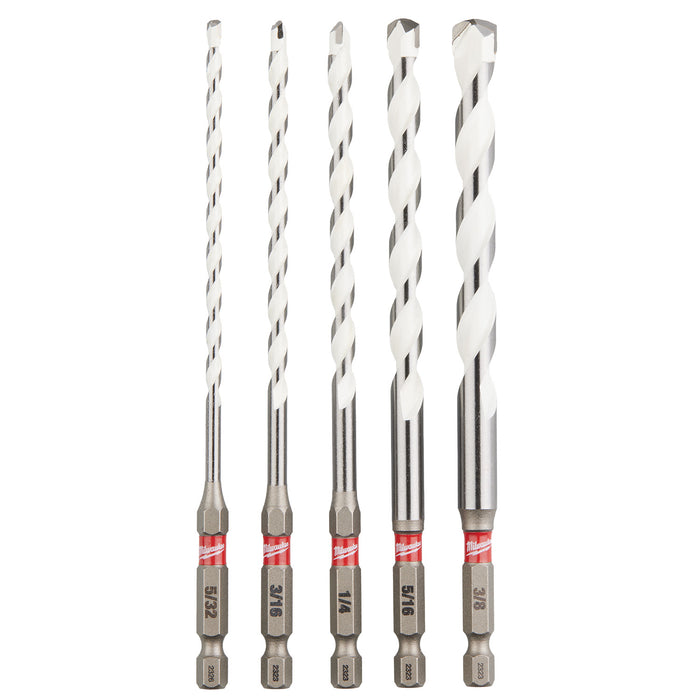 Milwaukee 5 pc. SHOCKWAVE Impact Duty Carbide Multi-Material Drill Bit Set