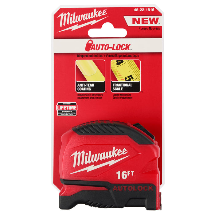 Milwaukee 16ft Auto-Lock Tape Measure