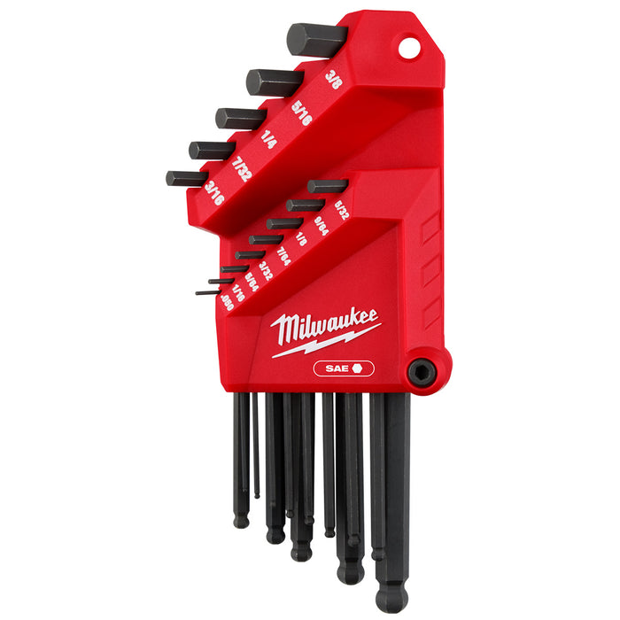 Milwaukee 13-Key Ball End L-Style Hex Key Set - SAE