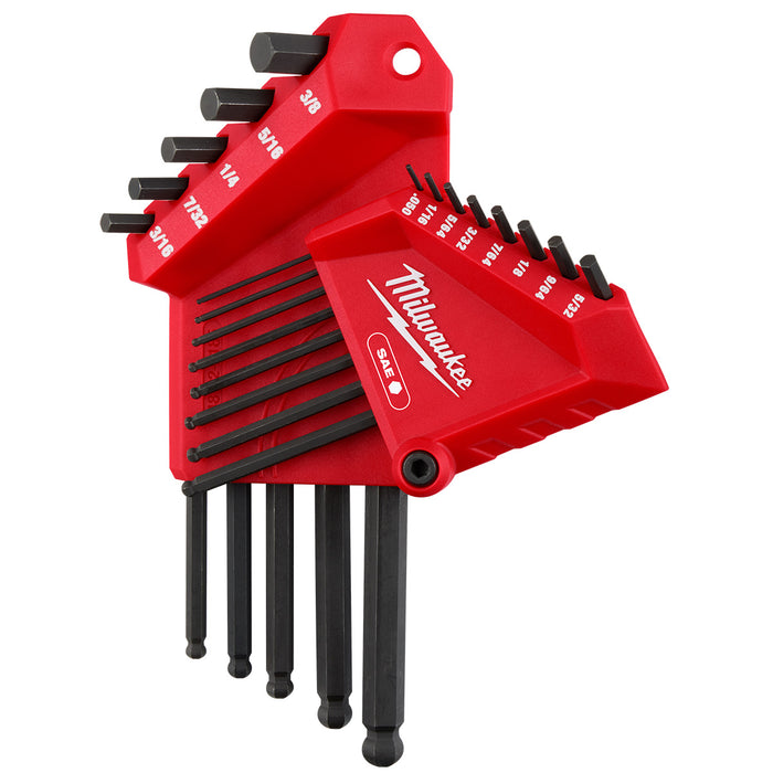Milwaukee 13-Key Ball End L-Style Hex Key Set - SAE