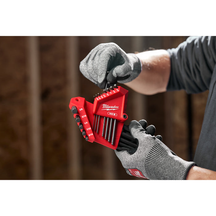 Milwaukee 13-Key Ball End L-Style Hex Key Set - SAE