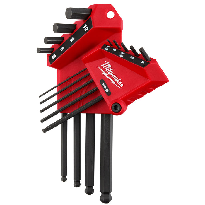 Milwaukee 9-Key Ball End L-Style Hex Key Set - Metric