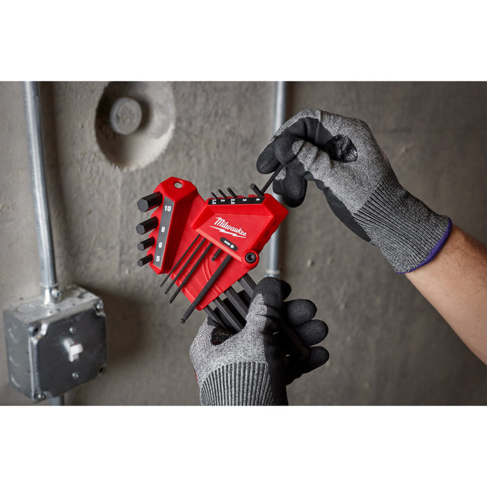 Milwaukee 9-Key Ball End L-Style Hex Key Set - Metric