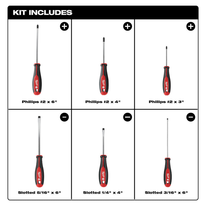 Milwaukee 6 pc. Screwdriver Kit