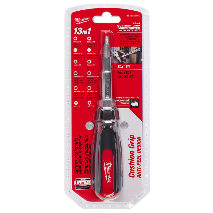 Milwaukee 13-in-1 Cushion-Grip Screwdriver with ECX