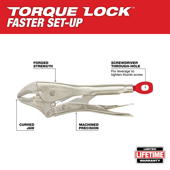 Milwaukee 10" TORQUE LOCK Curved Jaw Locking Pliers