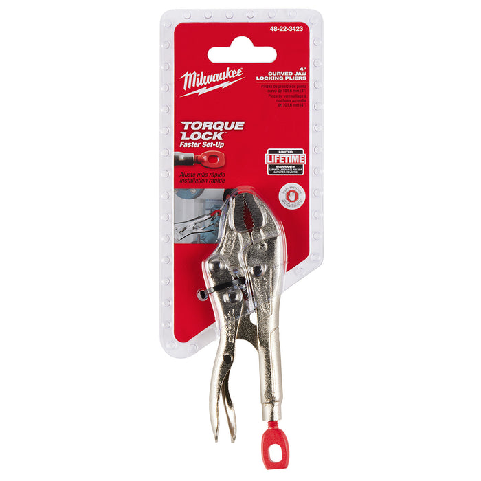 Milwaukee 4" TORQUE LOCK Curved Jaw Locking Pliers