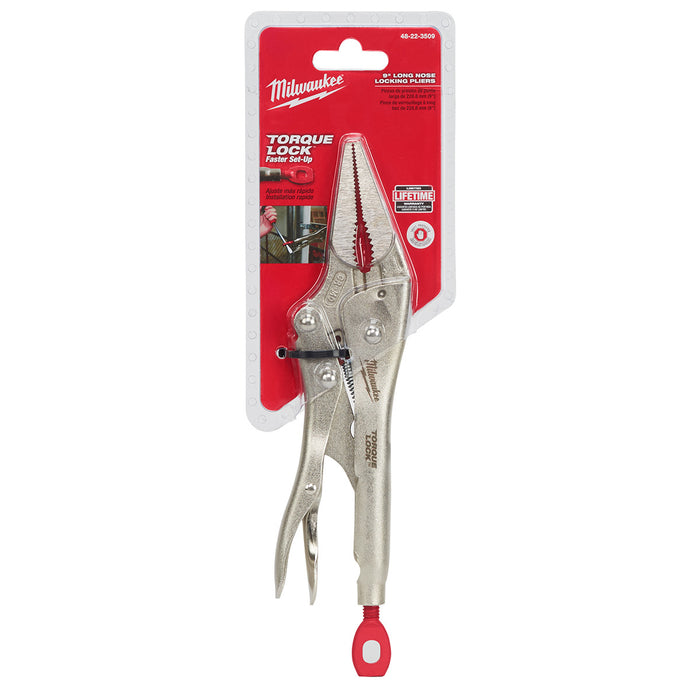 Milwaukee 9" TORQUE LOCK Long Nose Locking Pliers