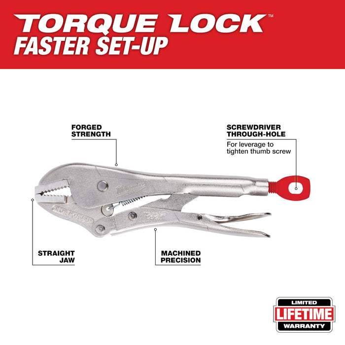 Milwaukee 10" TORQUE LOCK Straight Jaw Locking Pliers