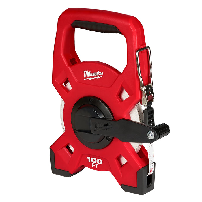Milwaukee 100ft Fiberglass Open Reel Long Tape Measure