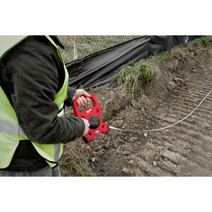 Milwaukee 100ft Fiberglass Open Reel Long Tape Measure