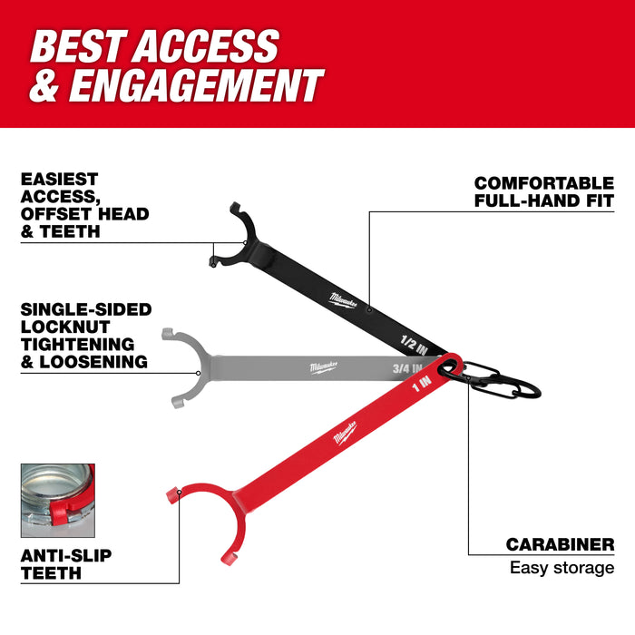 Milwaukee 3 pc. Locknut Wrench Set