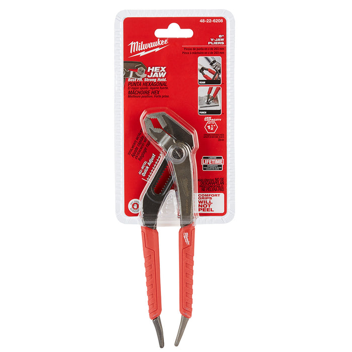 Milwaukee 8" Comfort Grip Hex-Jaw Pliers
