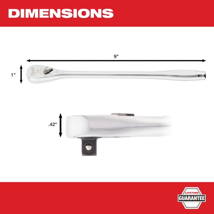 Milwaukee 1/4" Drive 9" Ratchet