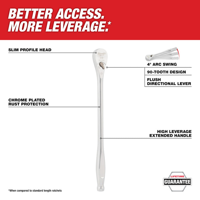 Milwaukee 3/8" Drive 12" Ratchet
