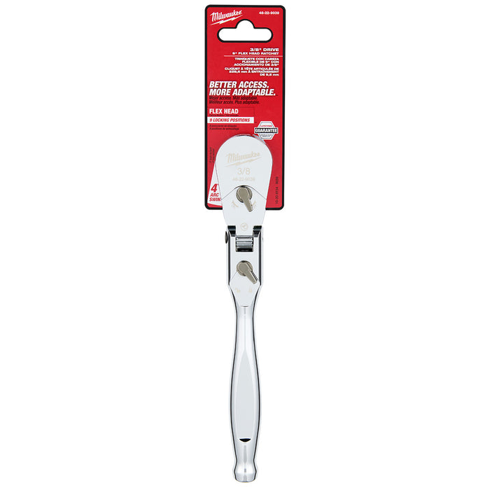 Milwaukee 3/8" Drive 9" Flex Head Ratchet