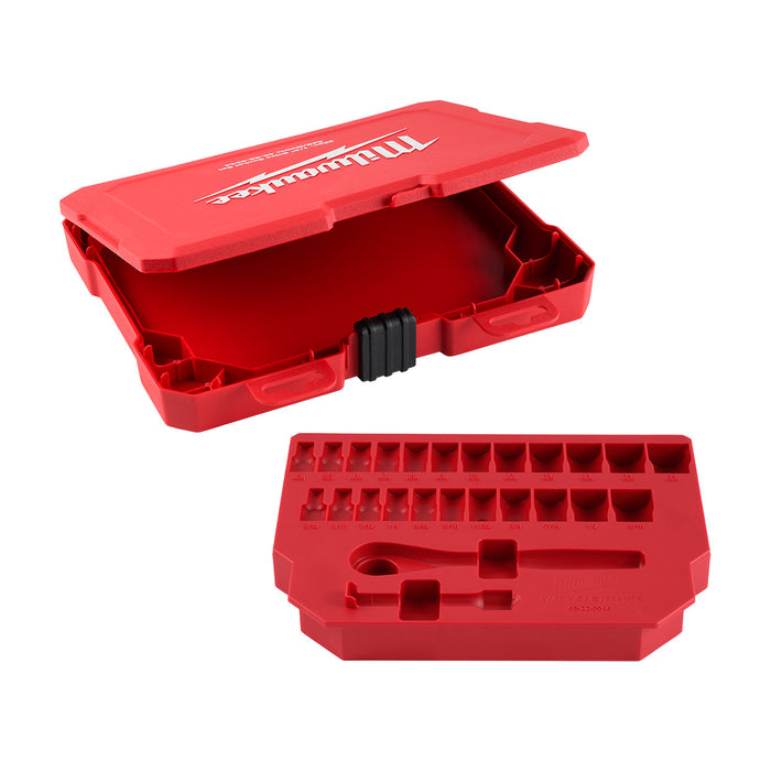 Milwaukee 25 pc. 1/4" Drive Metric & SAE Ratchet & Socket Set w/ FOUR FLAT SIDES