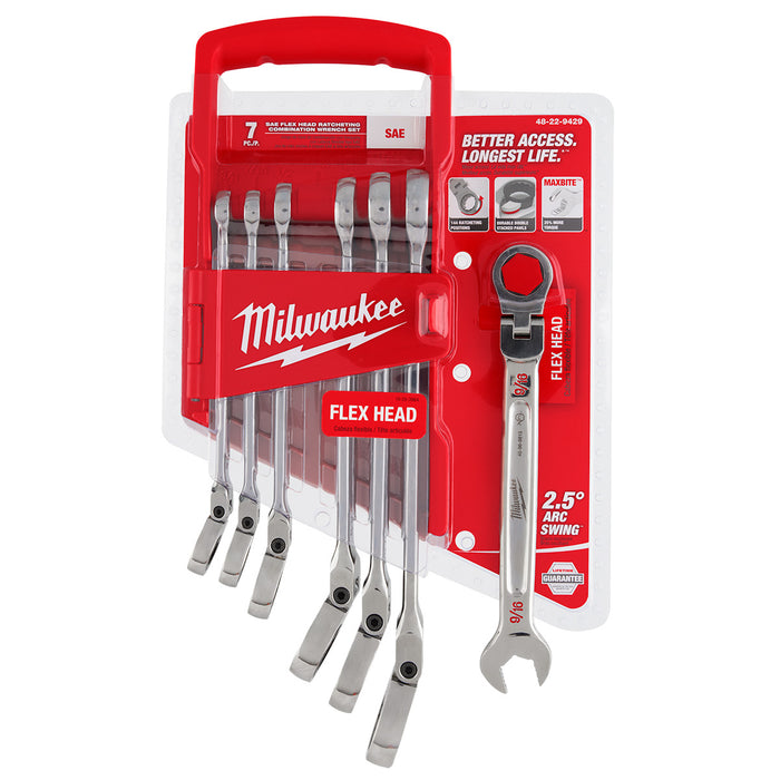 Milwaukee 7 pc. SAE Flex Head Combination Wrenches